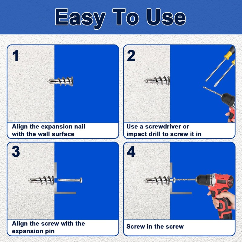 20 Pcs Plasterboard Fixings Heavy Duty, Plasterboard Fixings Dry Wall