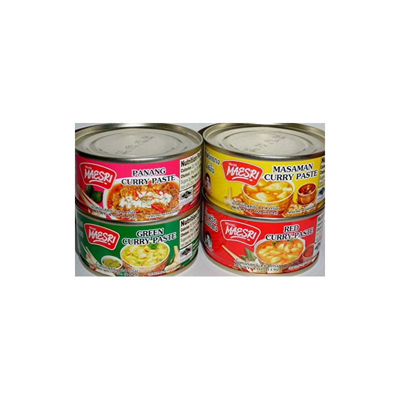 Variety Curry Paste 4pk Green, Red, Masaman, & Panang Curry