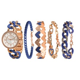 TIME100 Women's Fashion Watch and Bracelet Set Trending Wristwear, Ideal for Layering, Gift for Birthdays, Anniversaries, Christmas, and Special Occasions