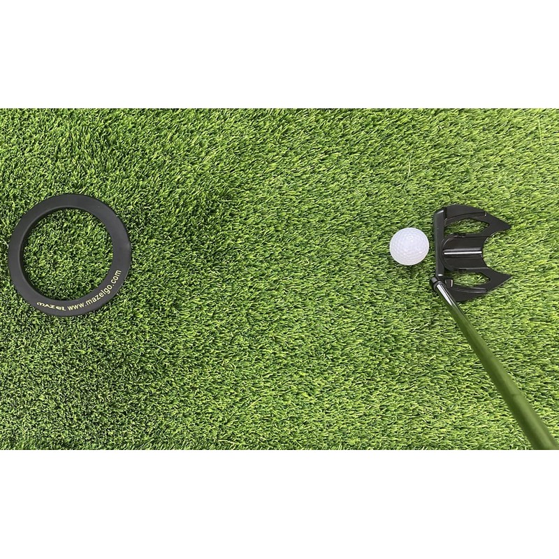 MAZEL Putting Cup/Ring - All-Direction Golf Practice Hole Trainer, Black