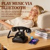 FiayaCom Bluetooth Landline Phone, Retro Rotary Phone with Speakerphone, Music