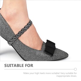 Healvian 4 Pairs Shoe Straps for Heels,Bling High Heel Anti Loose Straps,Shoe Ankle Straps,Band Shoelace for High Heels,Adjustable Detachable Shoe Strap,High Heel Anti-Loose Straps,Shoelace Accessory