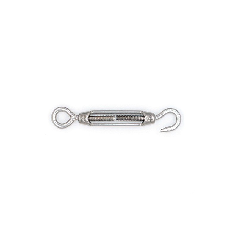 Mecollection 10pcs M4 Stainless Steel 304 Hook & Eye Turnbuckle