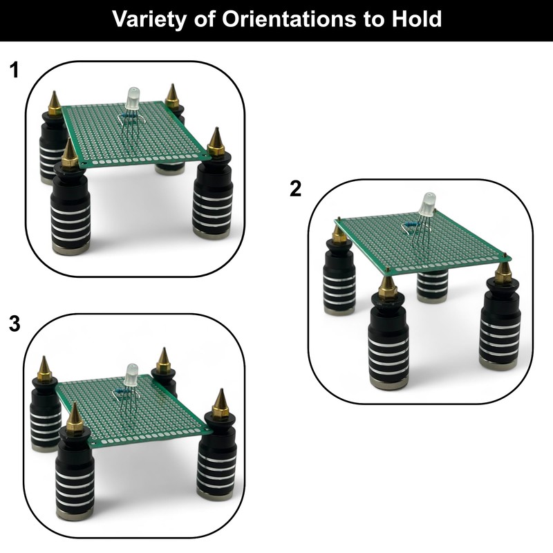 Magnetic PCB Circuit Board Holder 4PCS - Helping Hands Pillar
