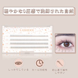 LASHIDOL False Eyelashes, Natural Point Fit, Home Self Pine Extensions, Lower Eyelashes, Large Capacity, 160 Bundles, 0.2 - 0.2 inches (5 - 6 mm) (Mimosa, Matsueku, Black)