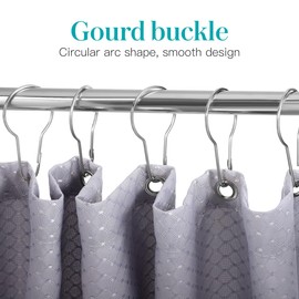 Didiseaon Pack of 20 Pumpkin Shaped Shower Curtain Hooks Made of Rustproof Metal Curtain Clips for Bathroom Corrosion-Free and Polished Surface for Curtains and Shower Curtains