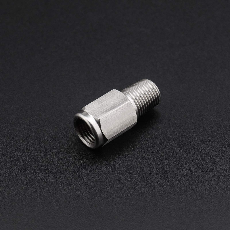 2pcs 1/8NPT to M10x1.0 Pressure Pressure Gauge Reducer Connector Automobile