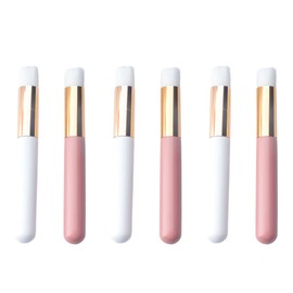 SOWAKA 6 Pcs Lash Shampoo Brushes Black Head Brush Remover Tool Facial Cleansing Brushes Lash Cleanser for Washing Eyelash Extensions Black Head