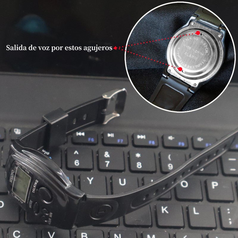 Orologio parlante in spagnolo per non vedenti - con voce