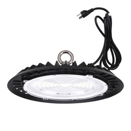 Metalux Portable LED High Bay UFO Disc Light with 6-Ft, 120V Cord and PlugIndoor/Outdoor Use for Mounting Height up to 24 Feet