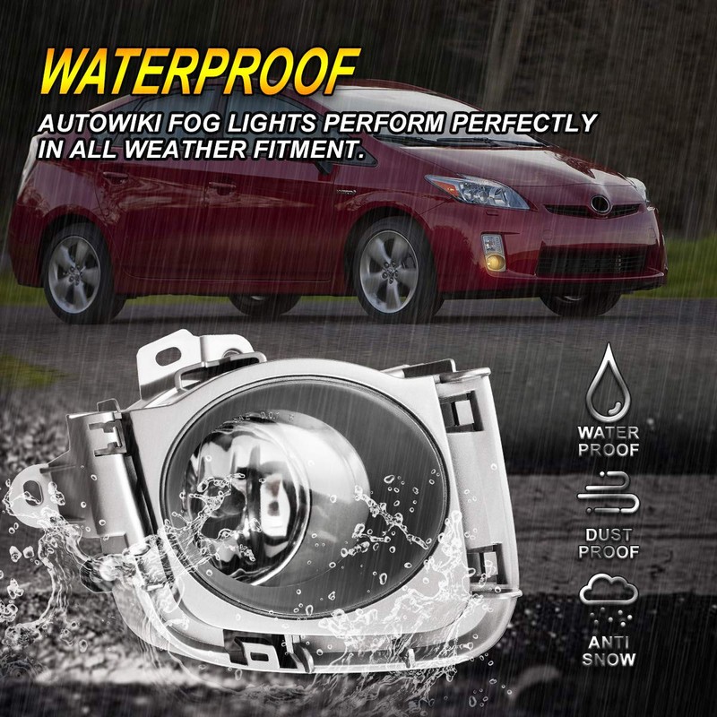 AUTOWIKI Fog Lights For 2010-2011 Toyota Prius 2PCS OEM Replacement