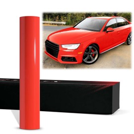 2pcs 4"x8" (10cmx20cm) Sample PPF Paint Protection Film Gloss Racing Red Self Healing Auto Bra Vinyl Wrap Invisible Scratches Shield Sheet DIY