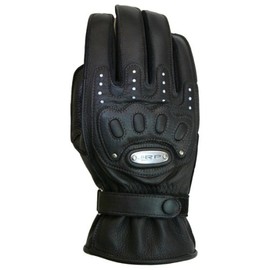 JRP Motorcycle Leather Gloves DRN Black M