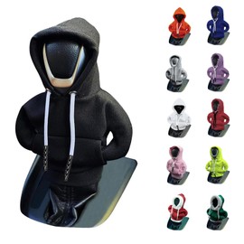 vvag Gear Shift Hoodie, Hoodie Car Gear Shift Cover, Car Shift Knob Hoodie, Automotive Interior Accessories, Universal Fit Knob Cover Gift (Black)