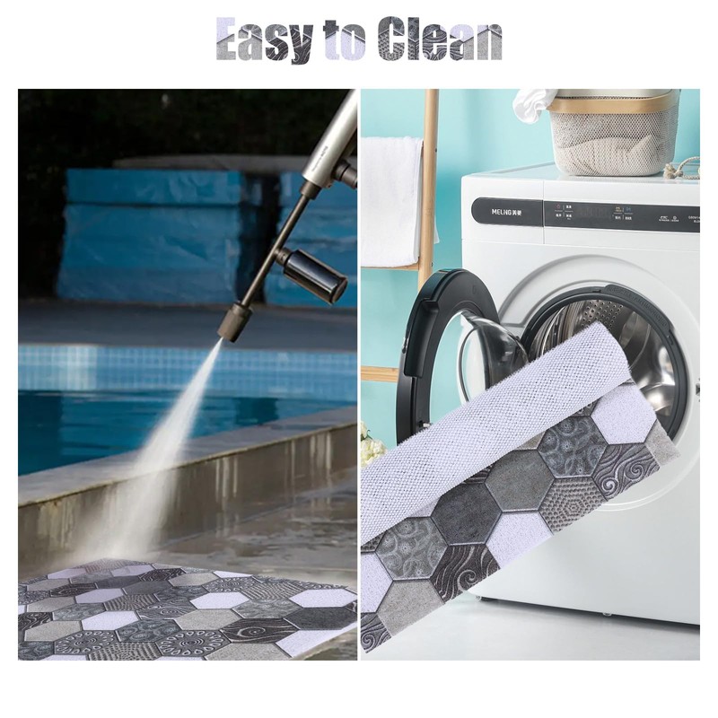 HomKuch Non-Slip Shower Mat, Comfortable Shower Floor Mat, Quick Dry
