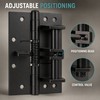 2-Pack 3-in-1 Stainless Steel Self-Closing Spring Door Hinges with 90°