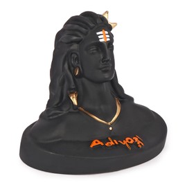 Adiyogi Shiva Small Statue for Car Dash Board, Pooja & Gift, Mahadev Murti, Idol, Lord Adiyogi Shankara for Home & Office Decor 10 Cm