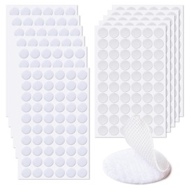 BOOMIBOO Self Adhesive Dots,1440pcs(720Pairs) 0.59” Diameter Adhesive Back Nylon Dots with Strong Adhesive, Nylon Adhesive Back Round Hook & Loop Circles, Perfect for School, Classroom, Office, Home