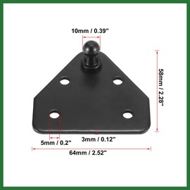 Motoforti 4 Set Car Ball Studs Mounting Bracket for Gas Strut Shock 64x58x21mm Long-Lasting