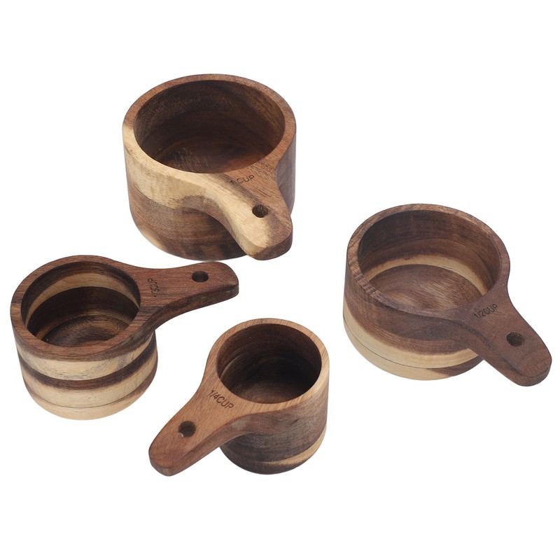 4PCS Measuring Cups Set Clear Scale Comfortable Handle Rounded Edges