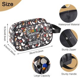 MBMSO Vet Tech Gifts Veterinary Nurse Makeup Bag Funny Veterinarian Gift DVM LVT Grad Gift Vet Med Staff Assistant Technician, Vet Tech Clear Bag, Cosmetic Bag