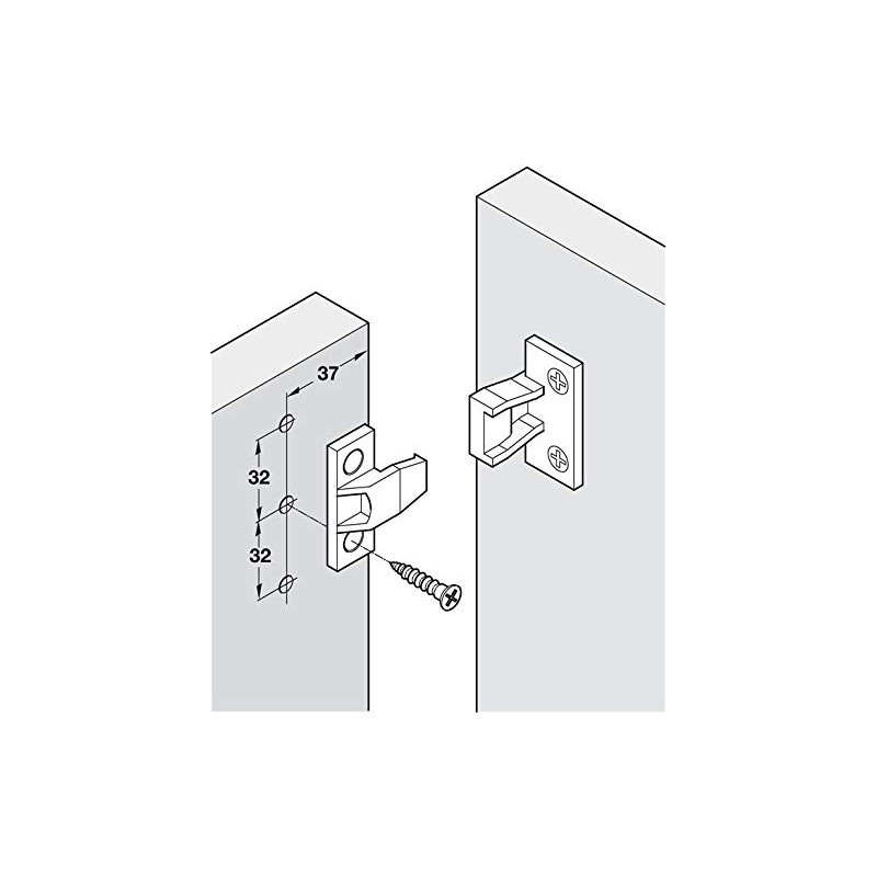 Keku Push in Plinth Fasteners Fittings Press Fit Panel Clips