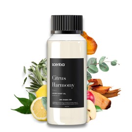 Scentia Citrus Harmony Essential Oil Blend 120 ml | Fall Aromatherapy with Eucalyptus, Lemon & Apple Notes | Christmas Sent |Perfect for Diffusers, Candle & Soap Making, House Cleaning | Made in USA