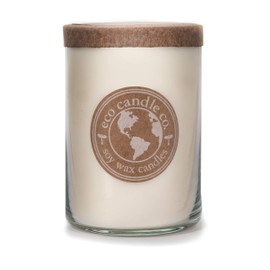 Eco Candle Co. Recycled Candle, Naked, 26 oz. - Unscented - 100% Soy Wax, No Lead, Kraft Paper Label & Lid, Hand Poured, Phthalate Free, Made from Midwest Grown Soybeans, All Natural Wicks