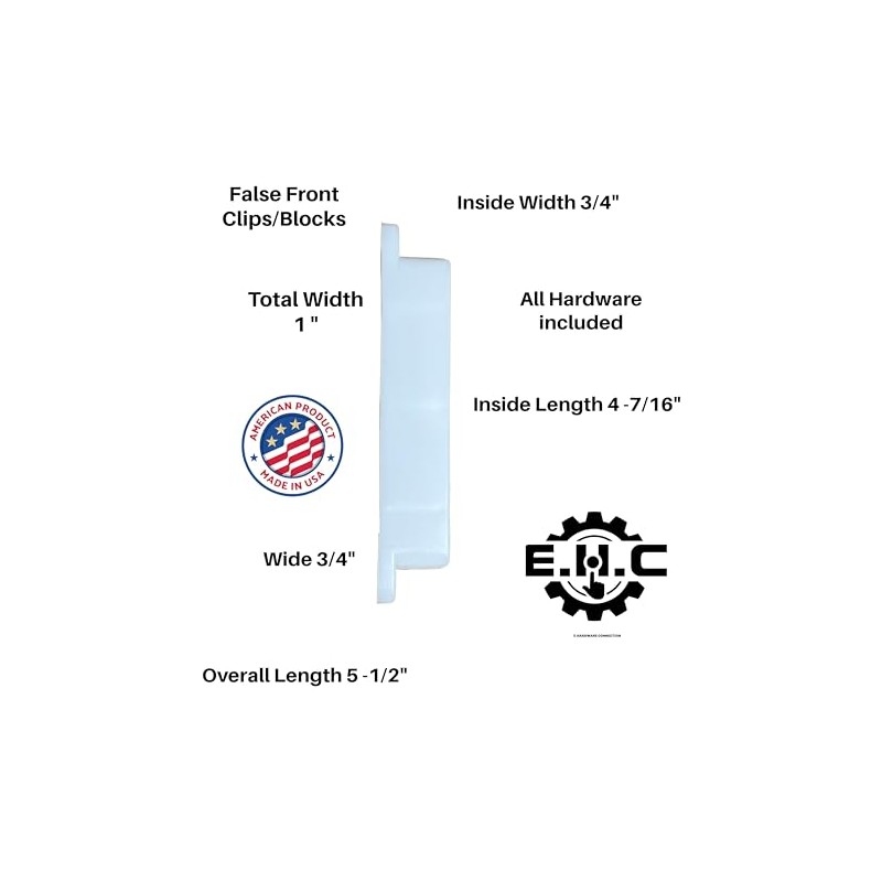 False Front Clips/Connectors/Blocks Mount Your Fake Drawers and Fake Cabinet