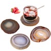 AMOYSTONE Agate Coasters for Drinks Stone Coasters Set of 4