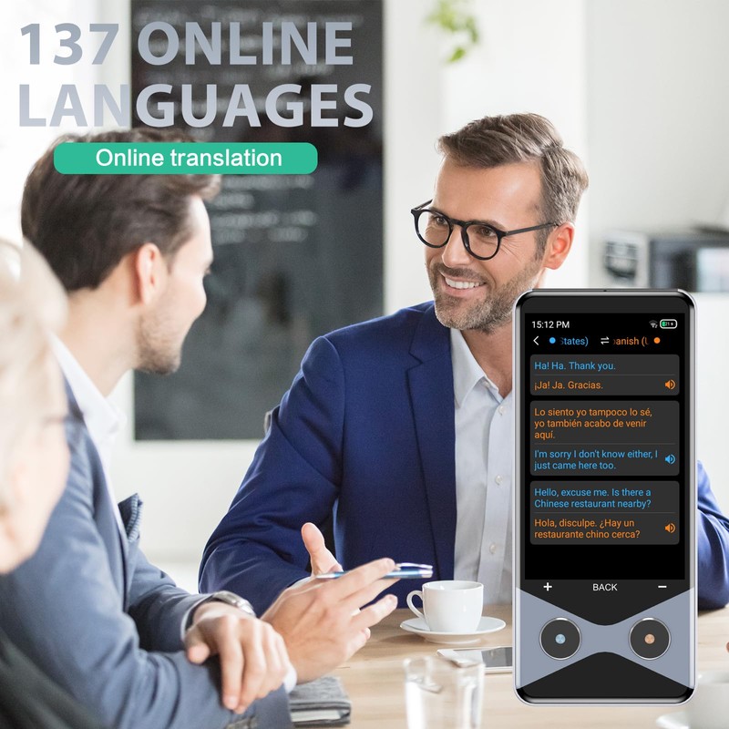 Language Translator Device, 2025 Upgraded Translator No WiFi Needed, Support