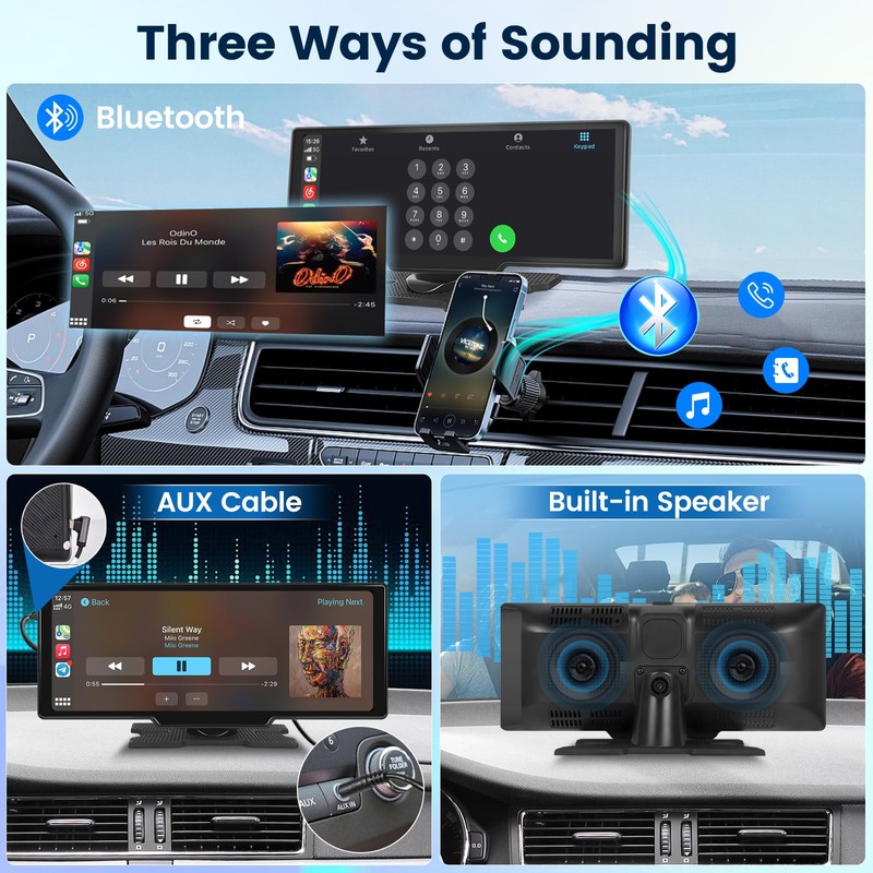 Apple Car Play Screen 10.3 inch Carplay Screen Portable IPS