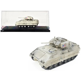 DCD M2 Bradley Infantry Fighting Vehicle Tank 1/72 Scale Diecast Model in Desert Camouflage for United States Army