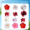 6 Pcs Hawaiian Flower Hair Clips for Women, Plumeria Hibiscus
