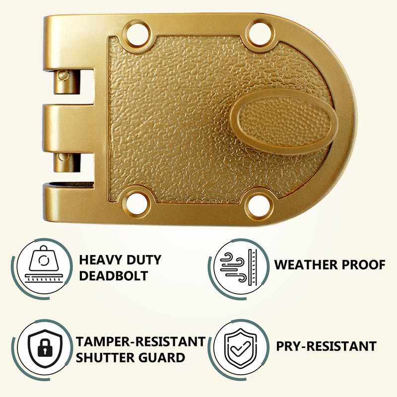 NU-SET 2120-3 Jimmy Proof Style Inter Locking Deadbolt Lock with