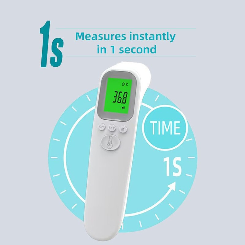 Forehead Thermometer, Digital Thermometer for Adults and Kids with LCD