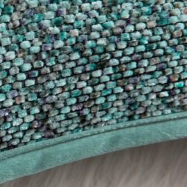 YAERTUN Pack of 2 Tie-dye Chenille Textured Cushion Covers Decorative Square Accent Throw Pillow case Cozy Soft Velvet Pillow Covers for Couch Sofa Bedroom Living Room 20x20 Inch 50x50cm Teal