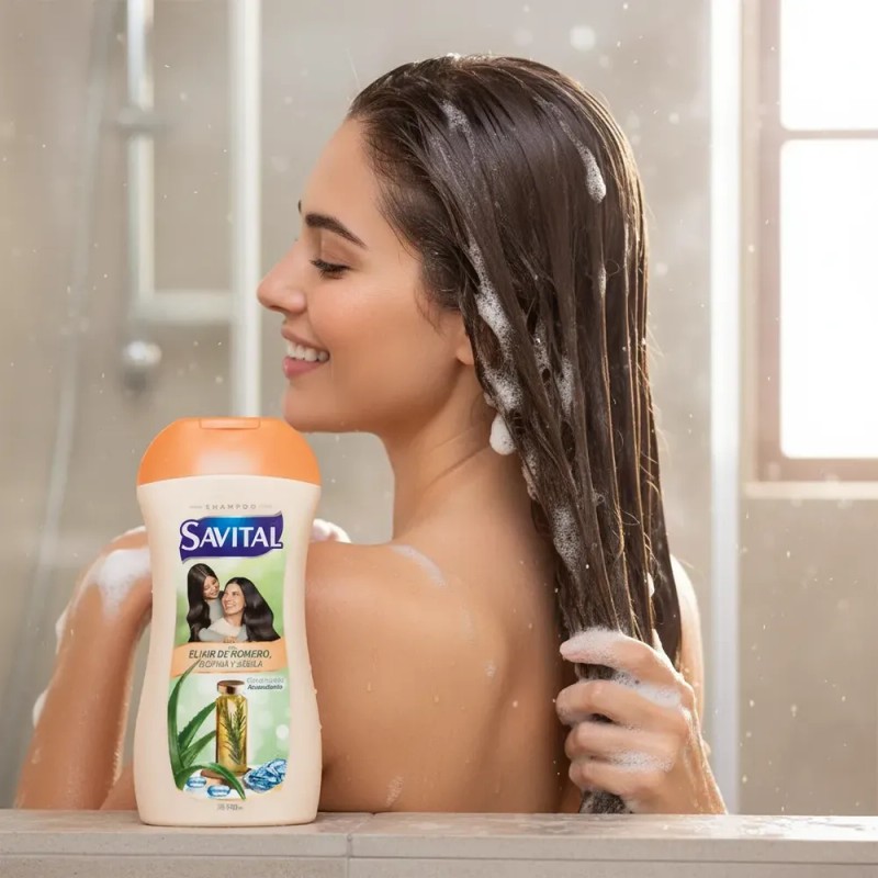 Savital Shampoo Elixir De Romero Biotina Y Sabila 510ml