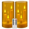 Da by LED Flameless Candles, Gold, Battery Operated with Remote