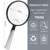Feosky Handheld Reading Magnifier, 10X Magnifier, 75mm Shatterproof Lens, Non-Slip