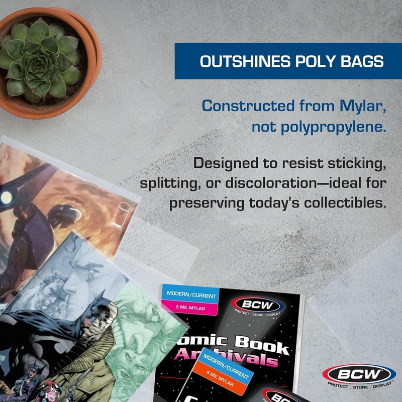 BCW Current/Modern Comic Mylar Archivals - 2 MIL - 50