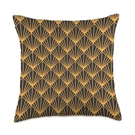 Art Deco Geometric Motif Elegant Vintage Home Accent Throw Pillow