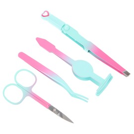 TOVINANNA Eyebrow Clip Brush Precision Tweezers for Women Lash Extension Tweezers In-grown Hair Removal Tool Portable Eyebrow Kit