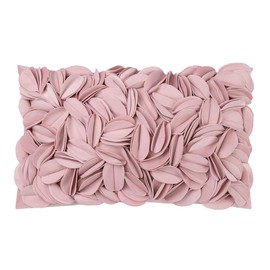 King Rose 3D Flower Throw Pillow Cover Home Decorative Pillow Case Sham Soft Lumbar Cushion Cover for Couch Bed Living Room Chair 12 x 20 Inches Rose Gold