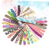 Healeved 50PCS Double-Sided Printed Nail Files for Nail Art EVA