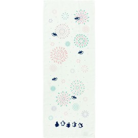 Hayashi FO207105 Face Towel, Approx. 13.4 x 35.4 inches (34 x 90 cm), Senshu Gauze Pile, Full Bloom Navi