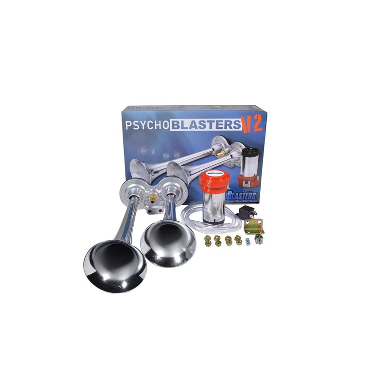 HornBlasters PsychoBlasters V2 Electric Air Horn with Self Driven Compressor