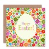 Wee Blue Coo HAPPY EASTER EGG FLOWERS BLANK GREETINGS CARD