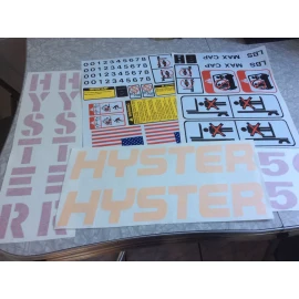Hyster Forklift decal complete kit with safety decals Hyster S50FT or S50XM