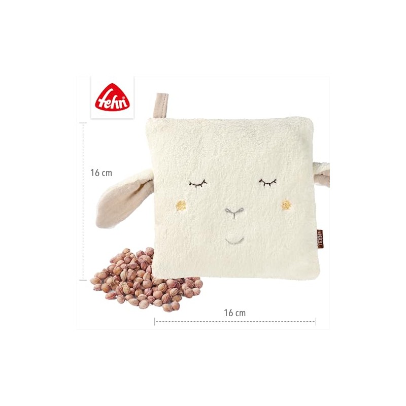 Fehn Cherry Stone Pillow Sheep Cuddly Cushion with Removable Heat/Cold